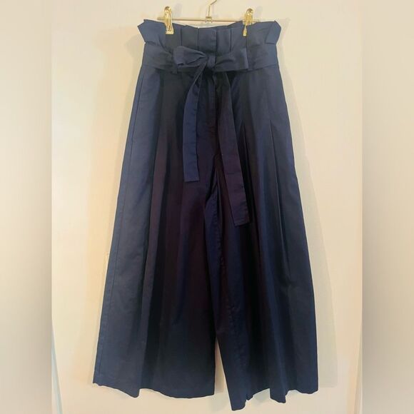 English Factory Navy Wide Leg Trousers - Picture 5 of 8